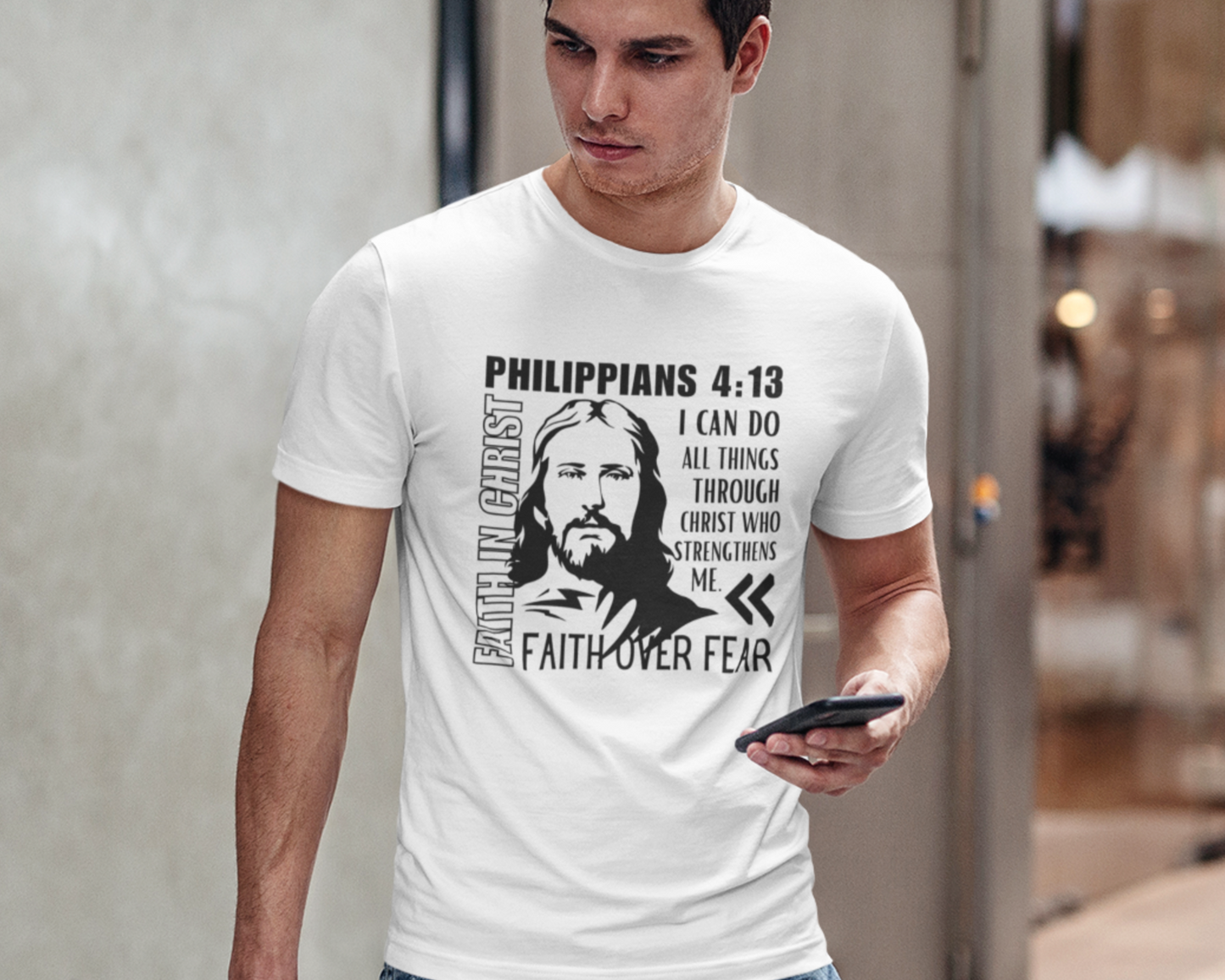 Philippians 4:13 Christian T-Shirt For Men