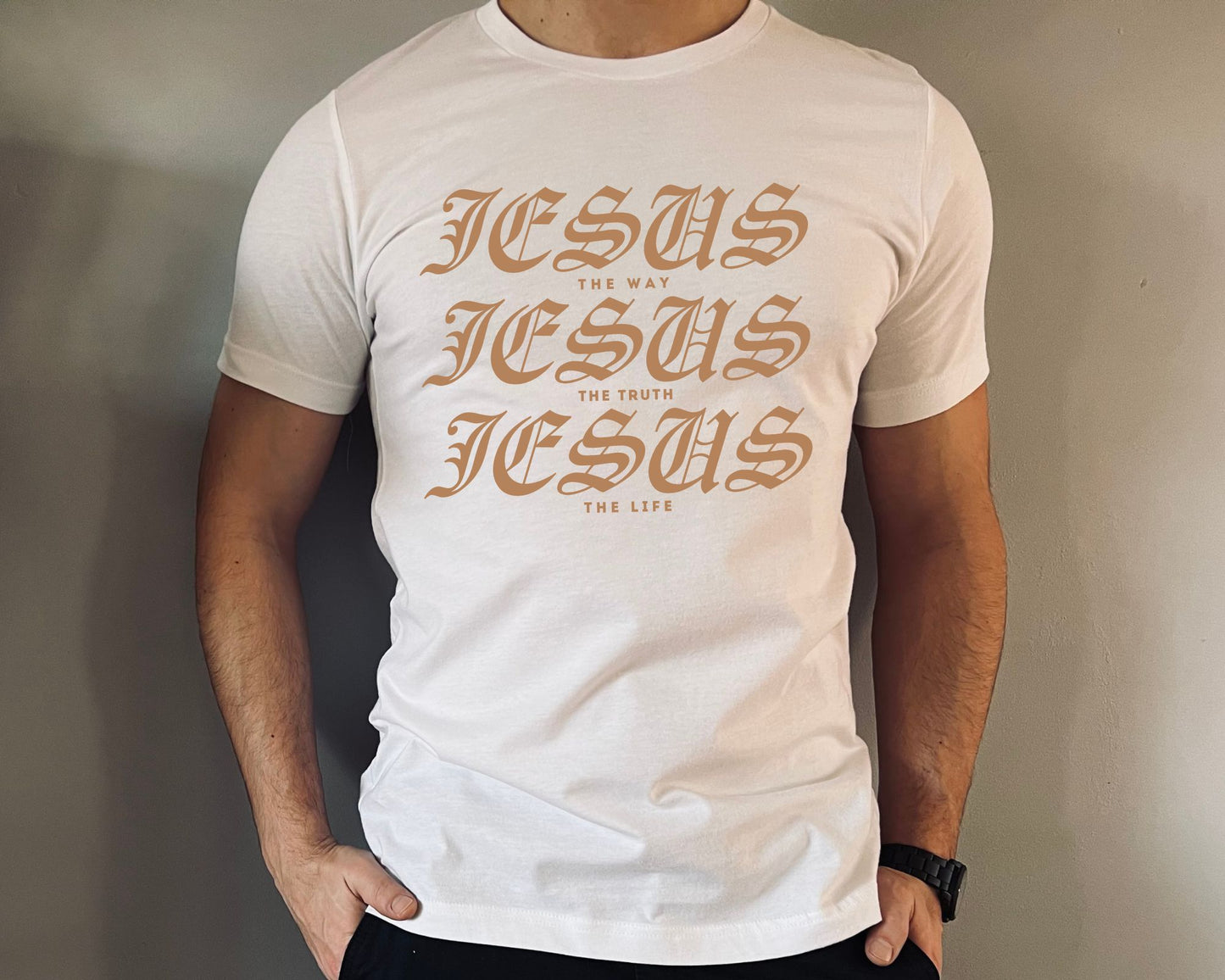 Jesus Way Truth Life Mens T-Shirt