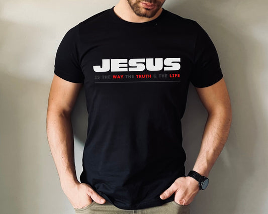 Jesus Way Truth Life Mens T-Shirt