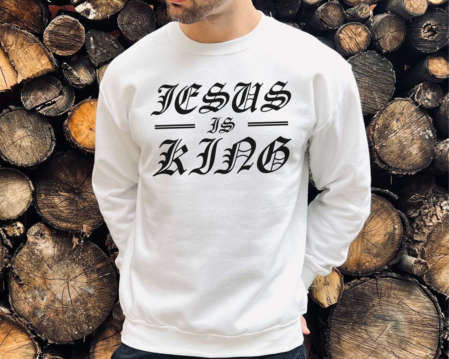 Jesus is King Mens Sweatshirt