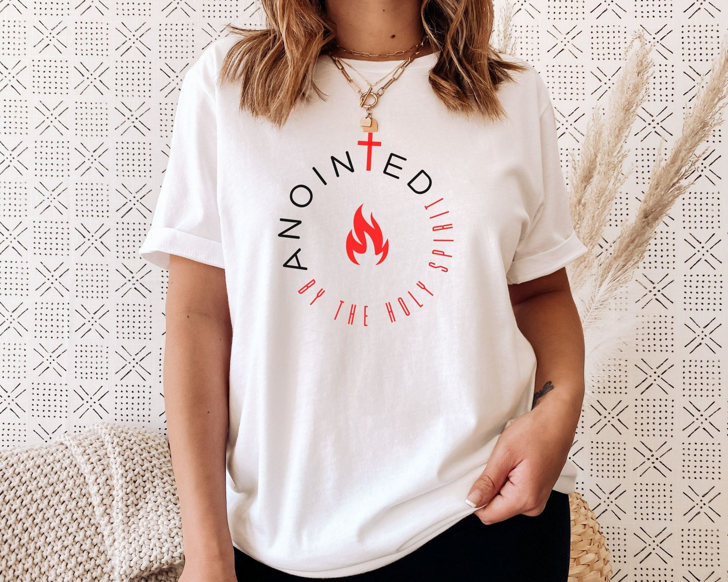 Anointed By The Holy Spirit Christian Womens T-Shirt