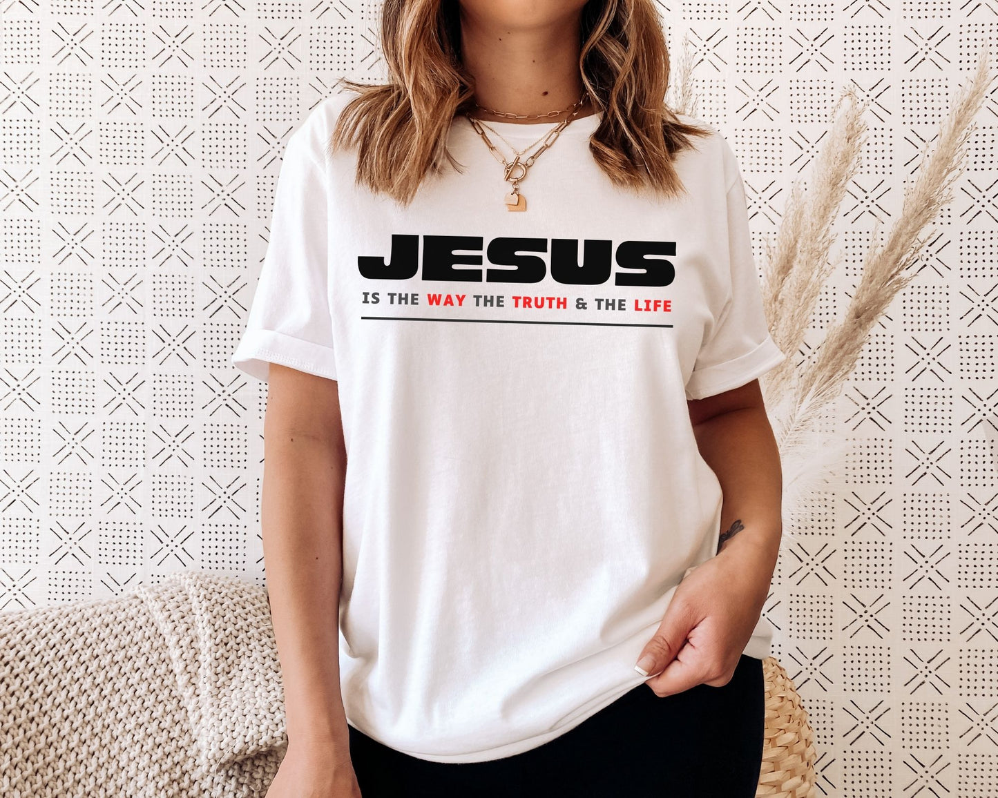 Jesus Way Truth Life Womens T-Shirt