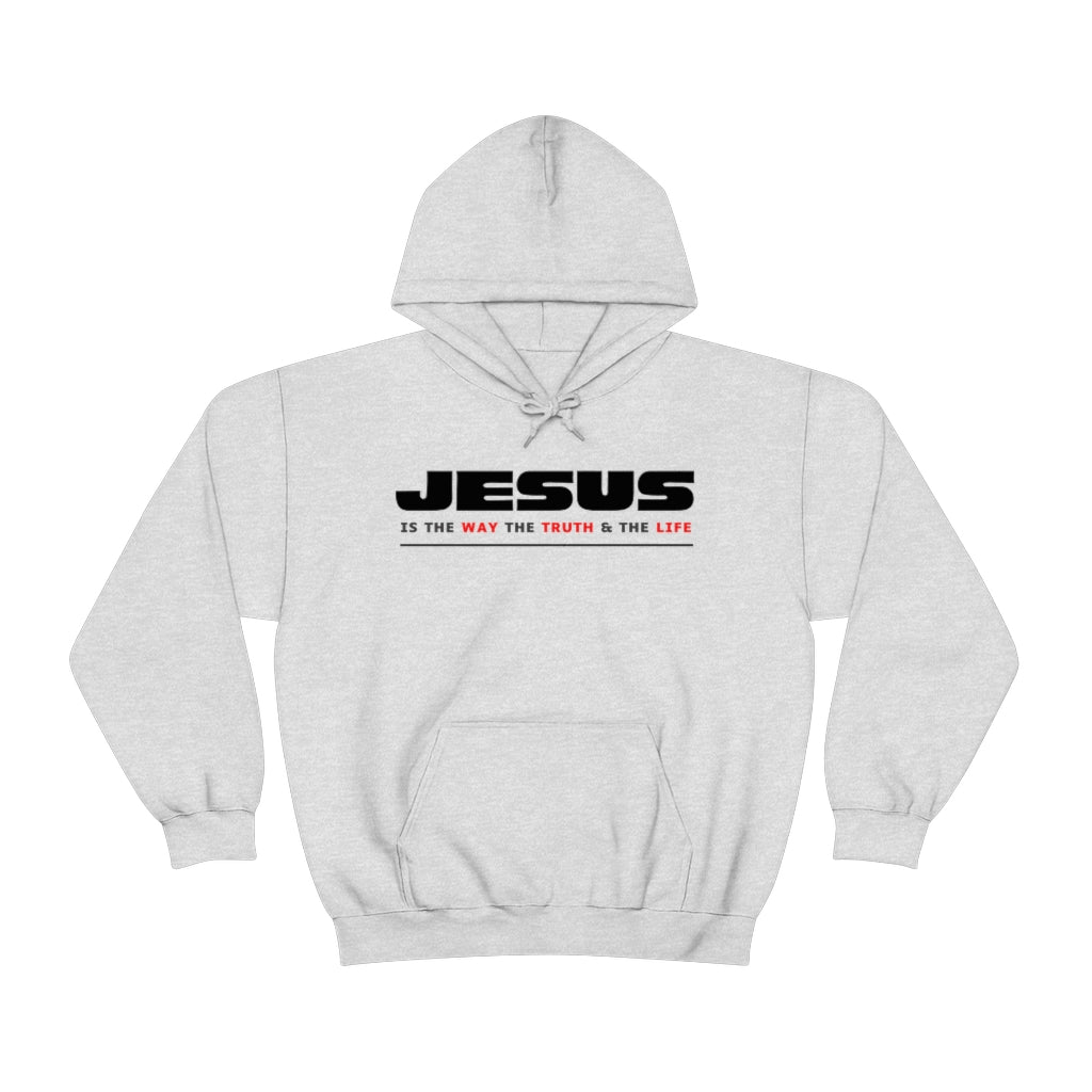 Jesus Way Truth Life Mens Hoodie