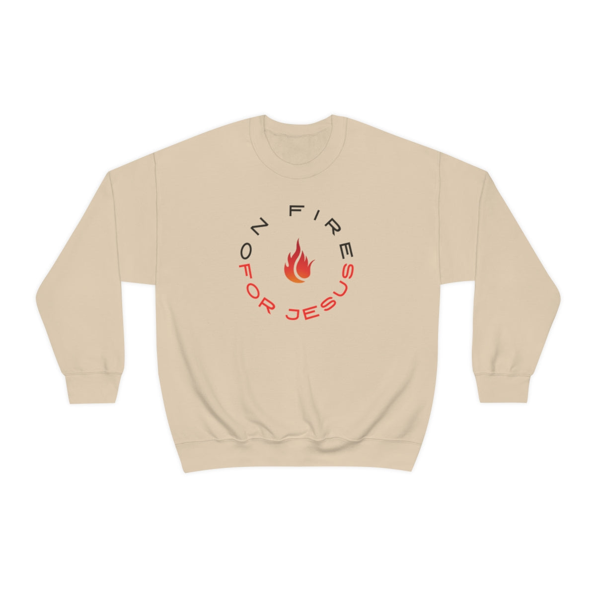 On Fire For Jesus Womens Sweatshirt
