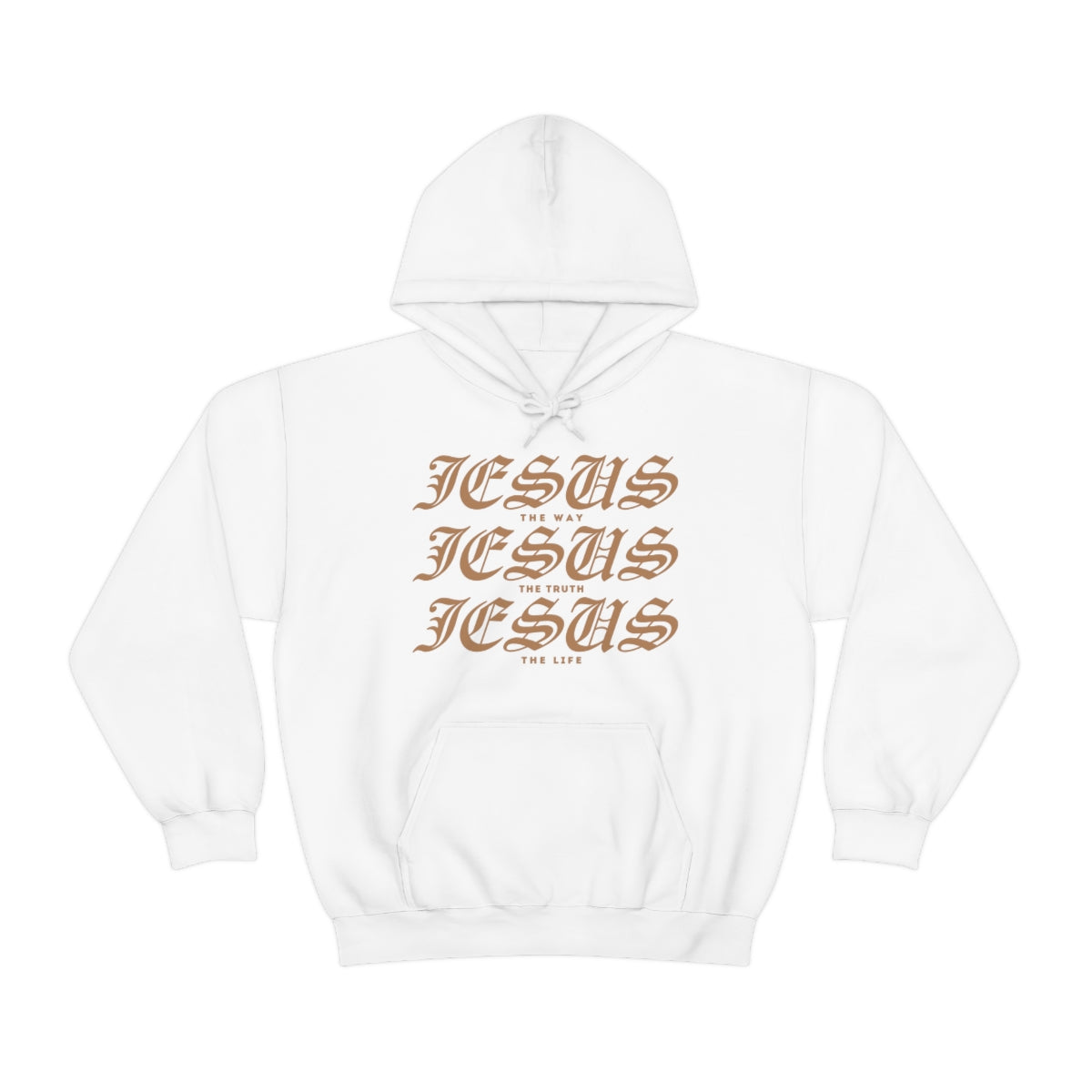 Jesus Way Truth Life Mens Hoodie