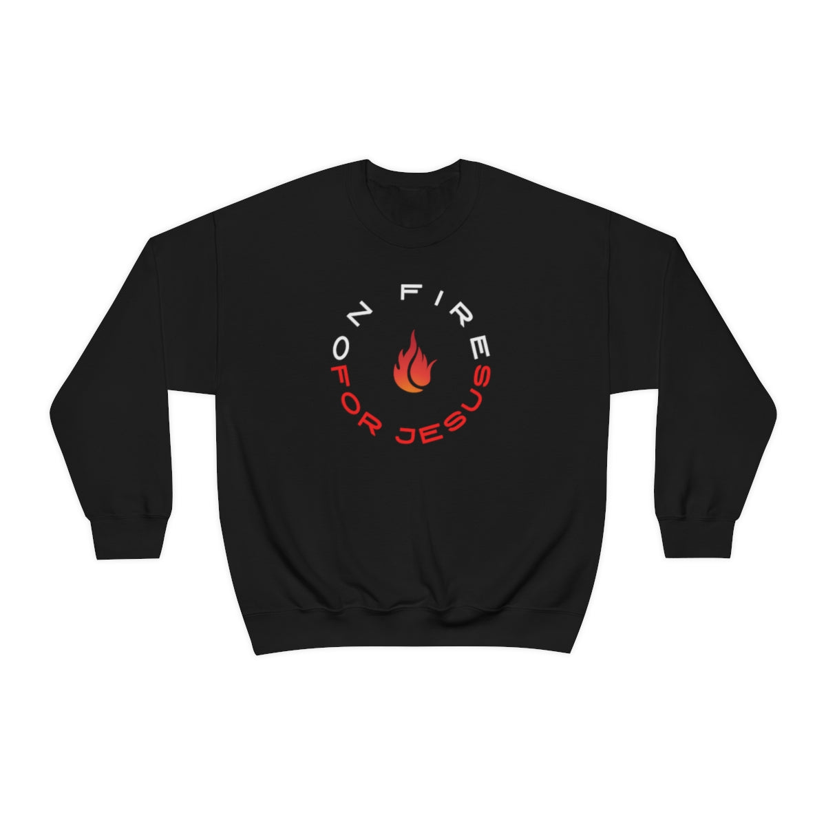 On Fire For Jesus Mens Sweatshirt