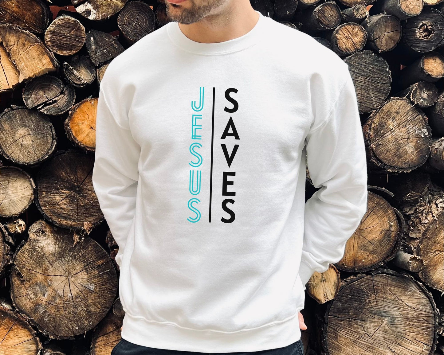 Jesus Saves Mens Sweatshirt