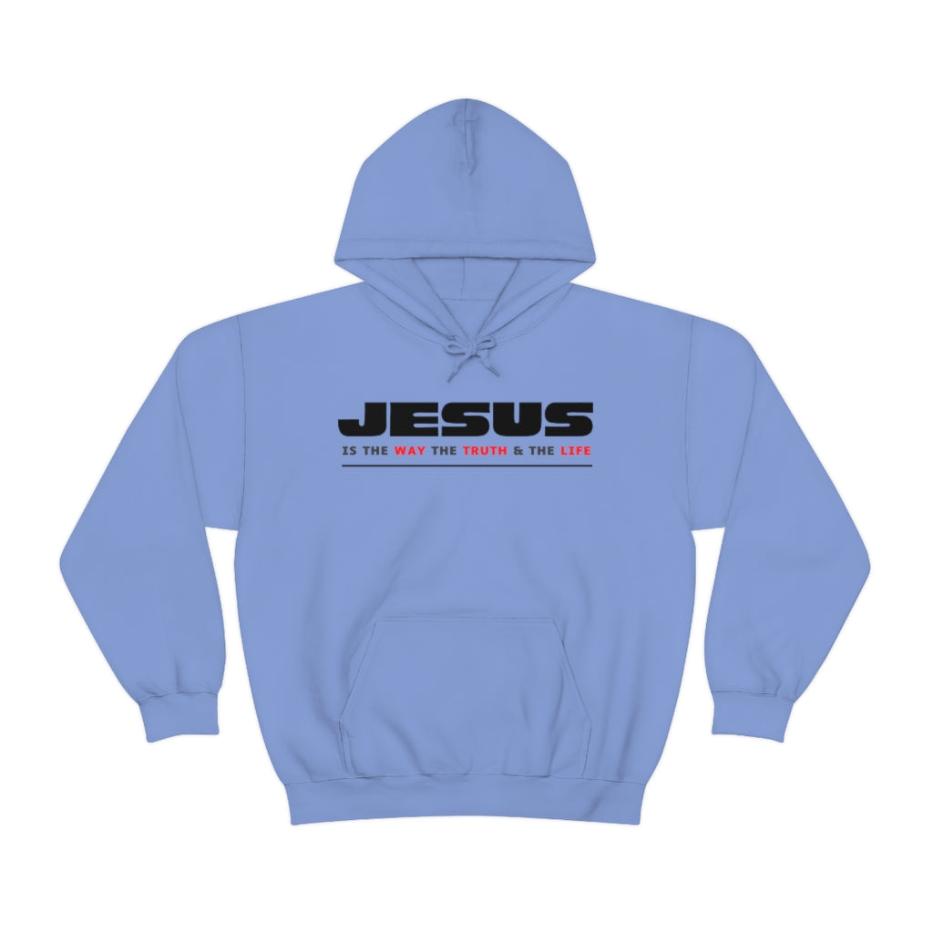 Jesus Way Truth Life Mens Hoodie