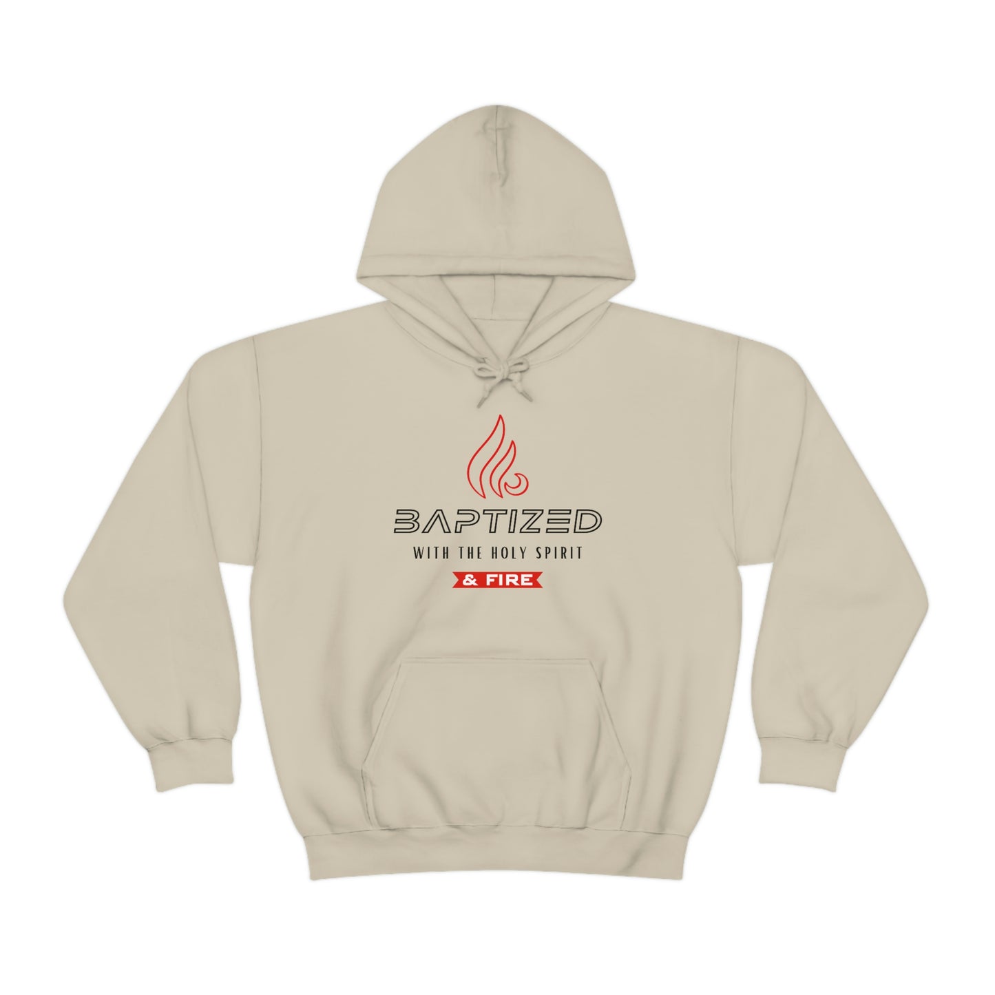 Baptized with the Holy Spirit Mens Christian Hoodie