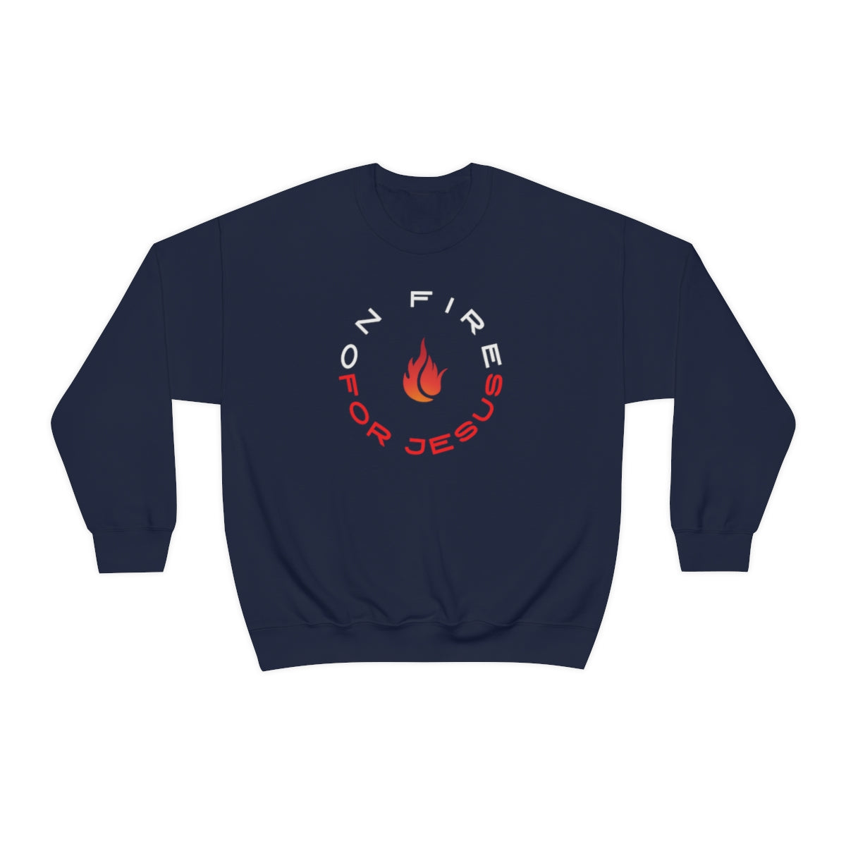 On Fire For Jesus Womens Sweatshirt