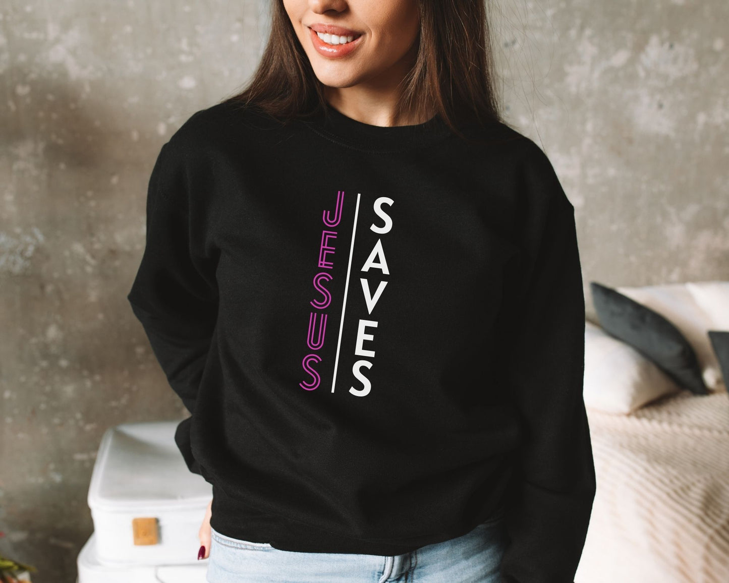 Jesus Saves Womens Sweatshirt