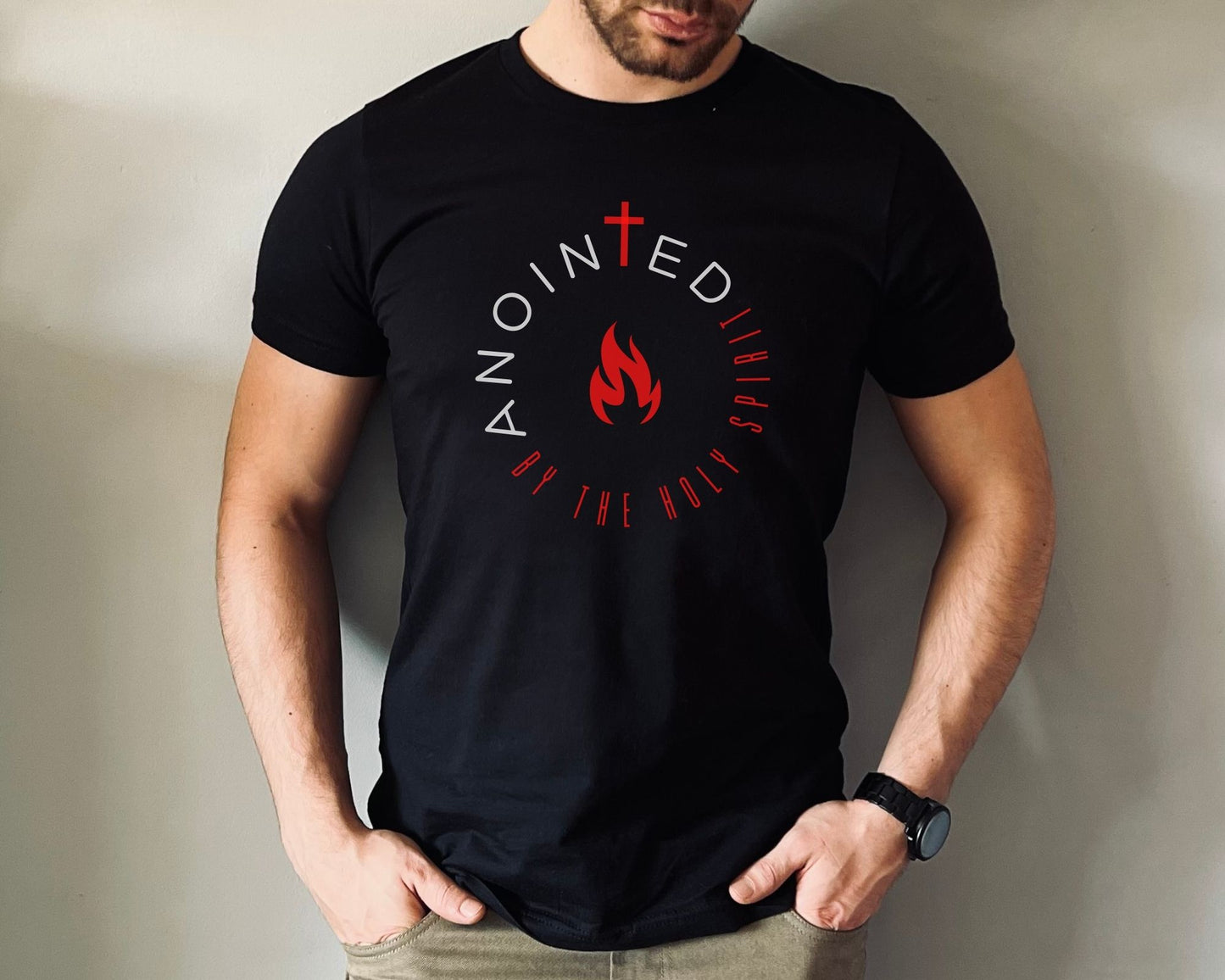 Anointed By The Holy Spirit Christian Mens T-Shirt