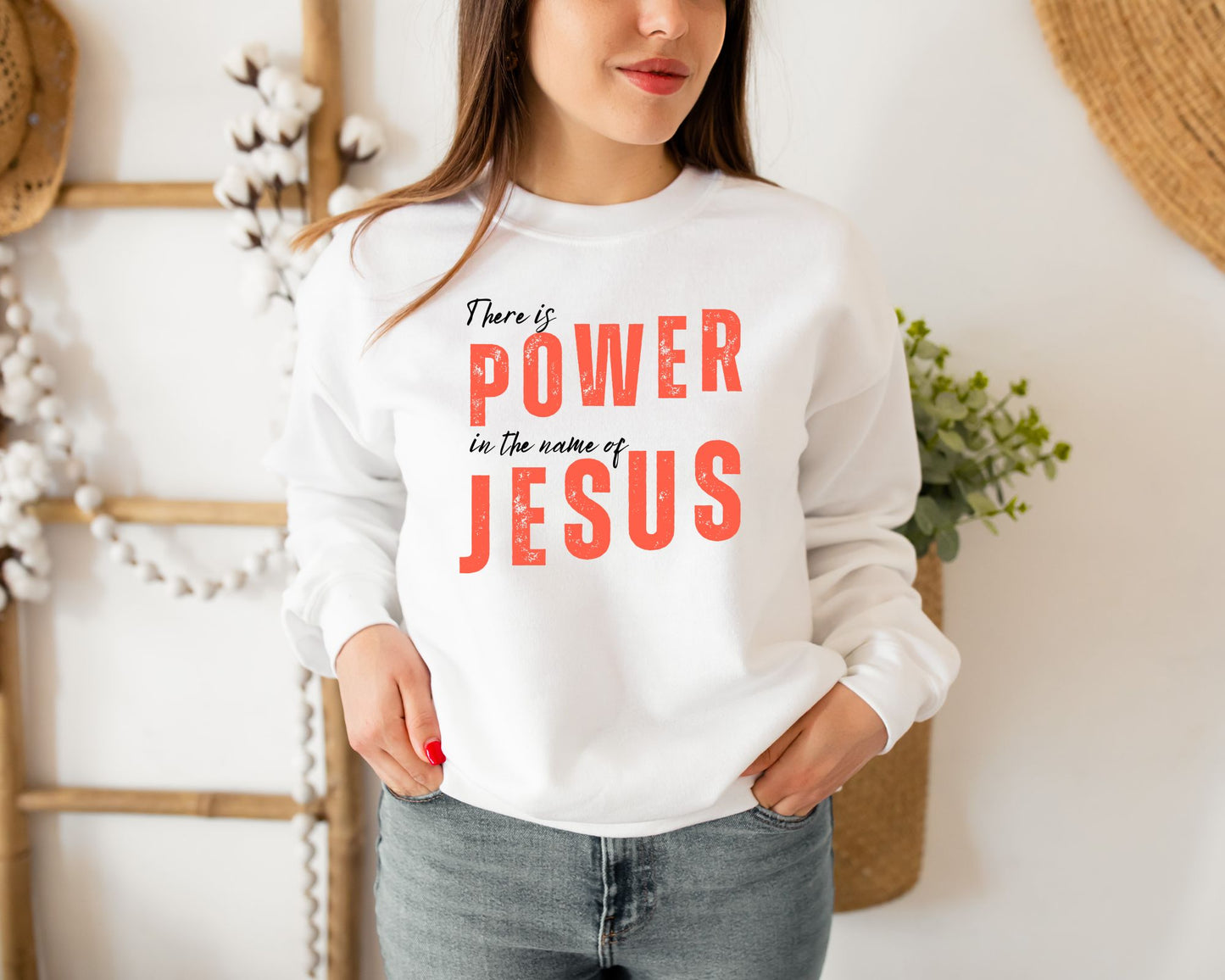 Power In The Name Of Jesus Womens Sweatshirt