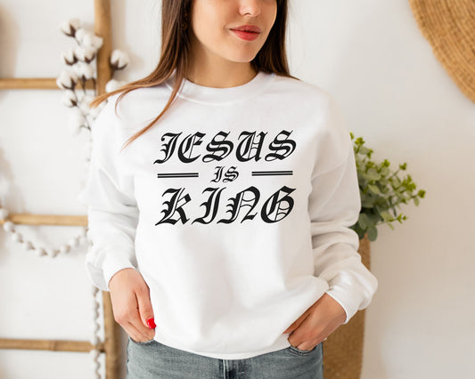 Jesus is King Womens Sweatshirt