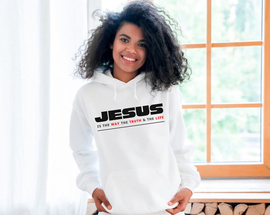 Jesus Way Truth Life Womens Hoodie