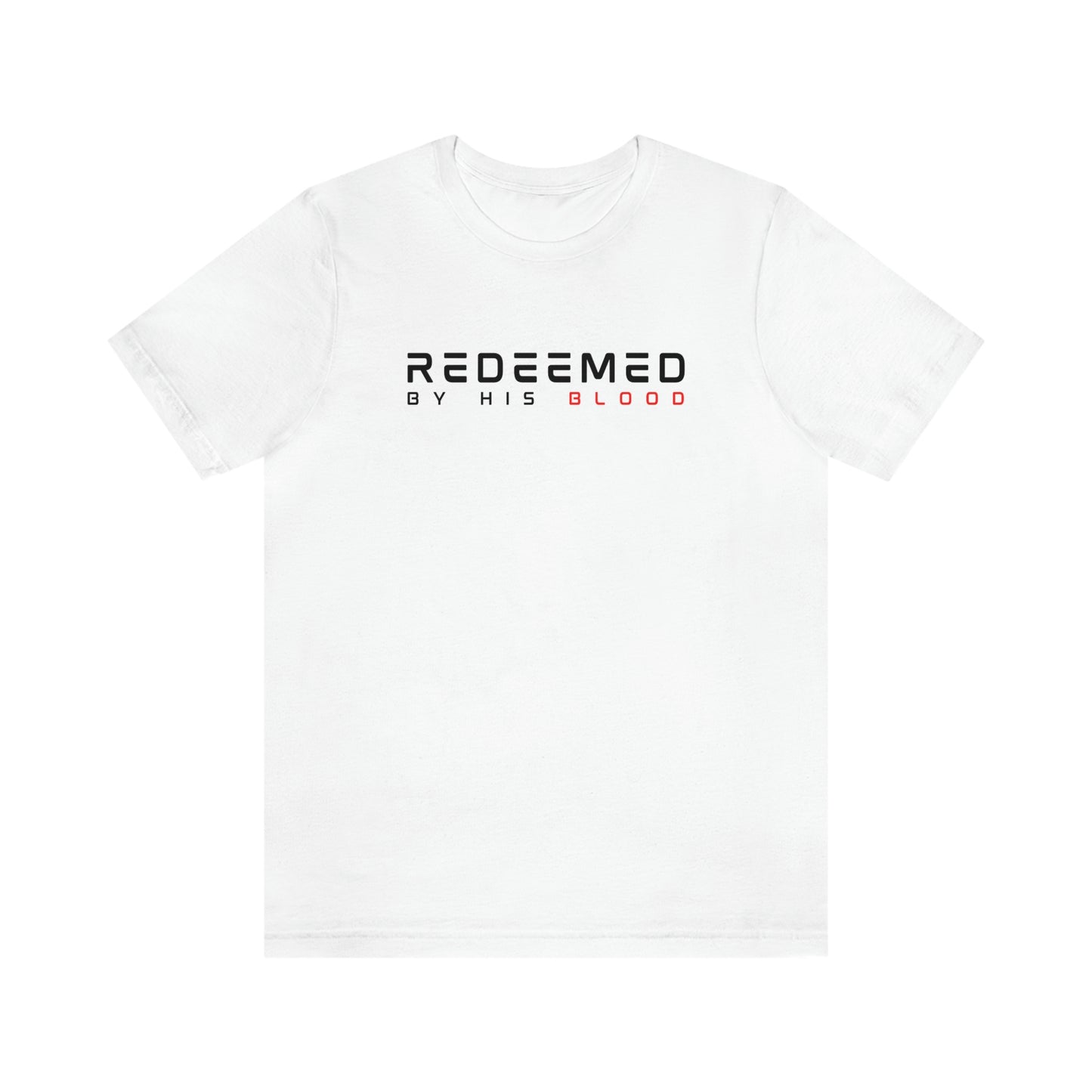 Redeemed By His Blood Mens Christian T-Shirt