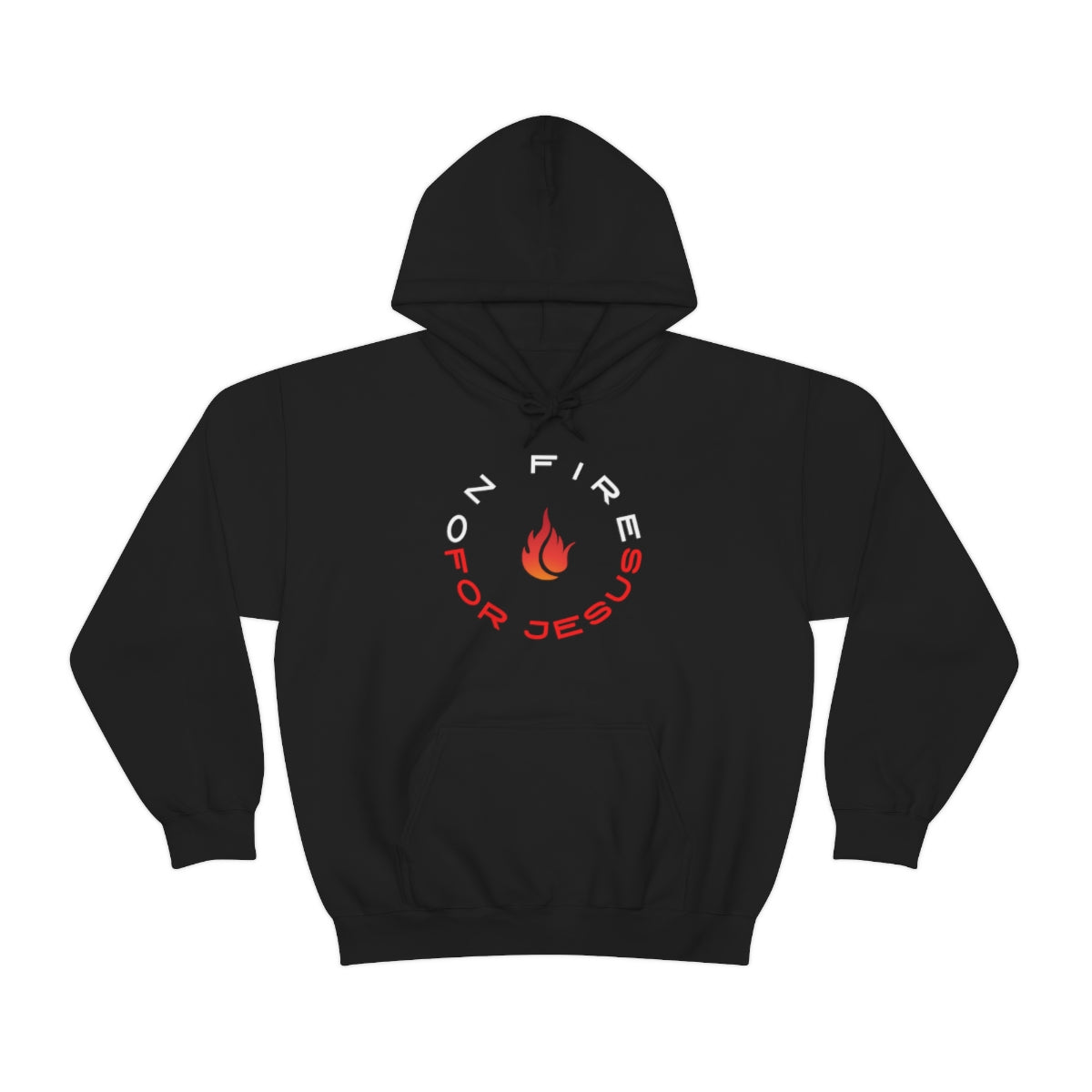 On Fire For Jesus Mens Hoodie