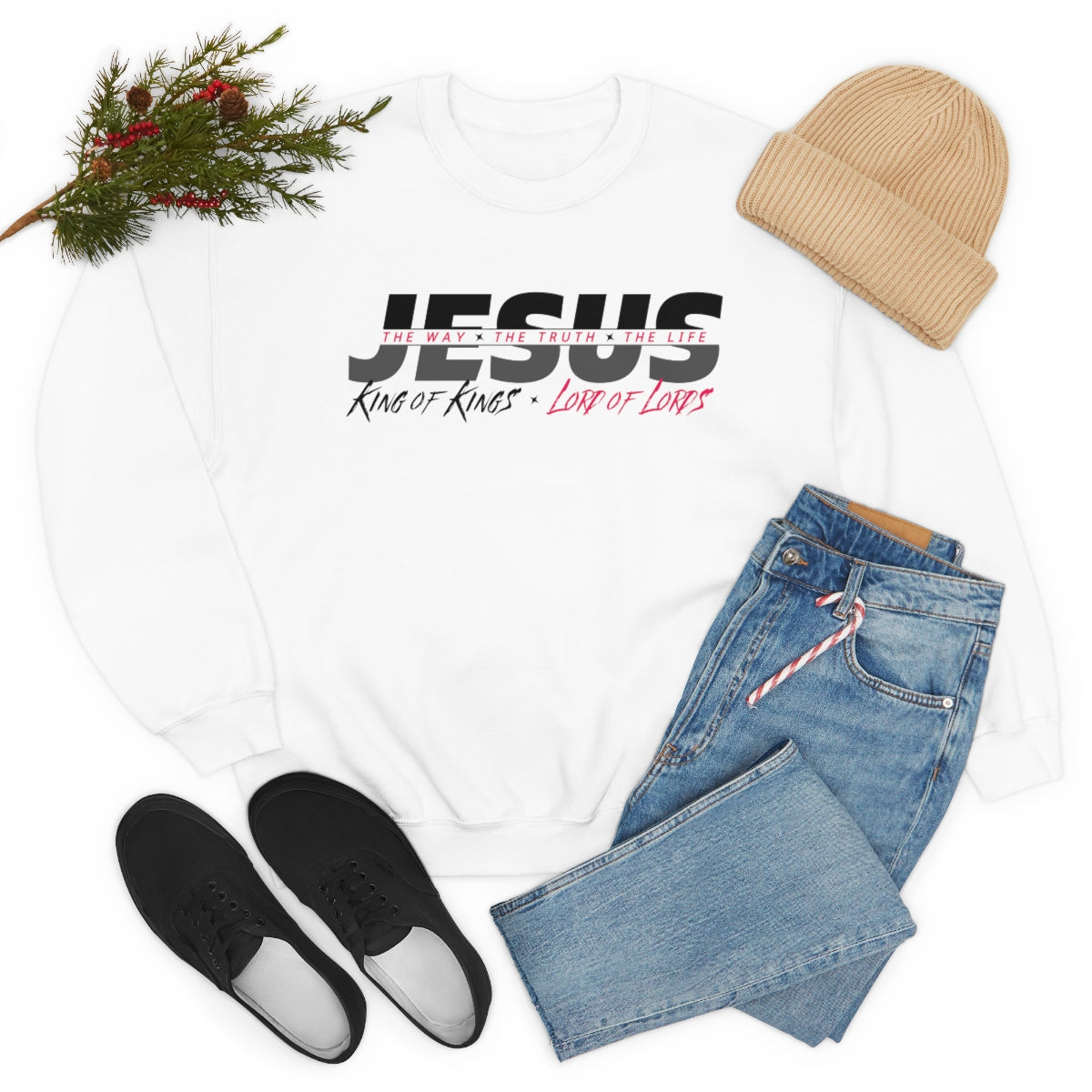 Jesus Way Truth Life Womens Sweatshirt