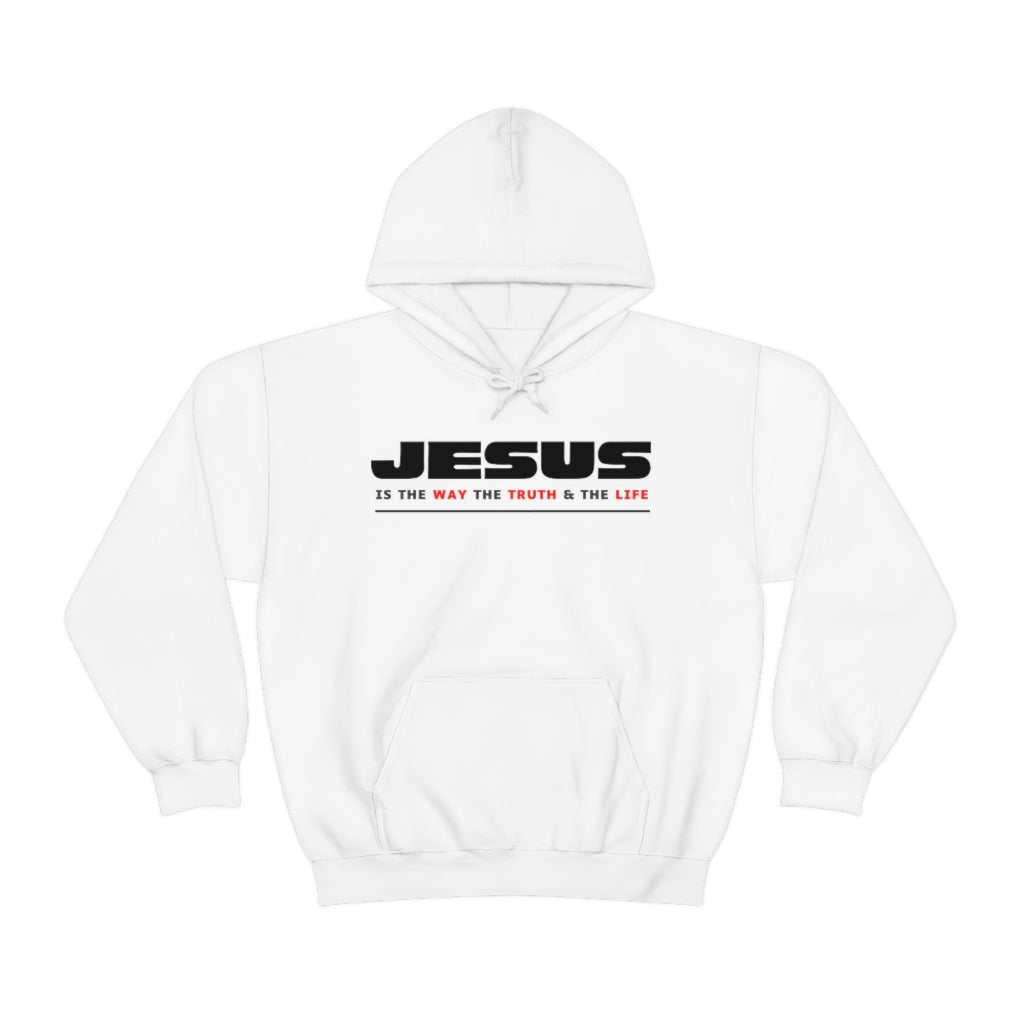 Jesus Way Truth Life Mens Hoodie