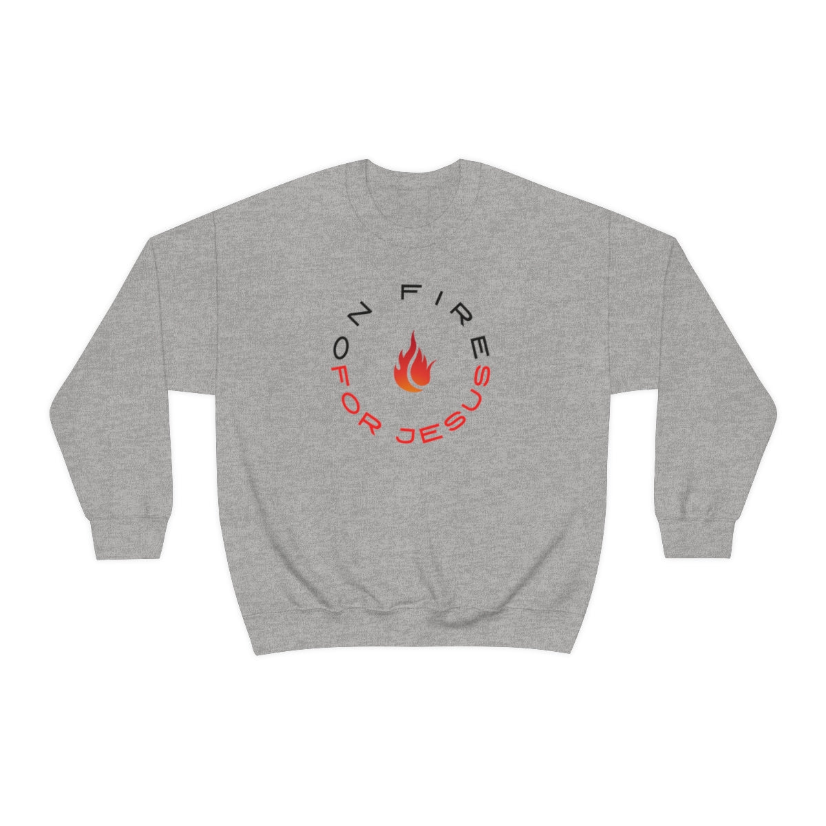 On Fire For Jesus Mens Sweatshirt