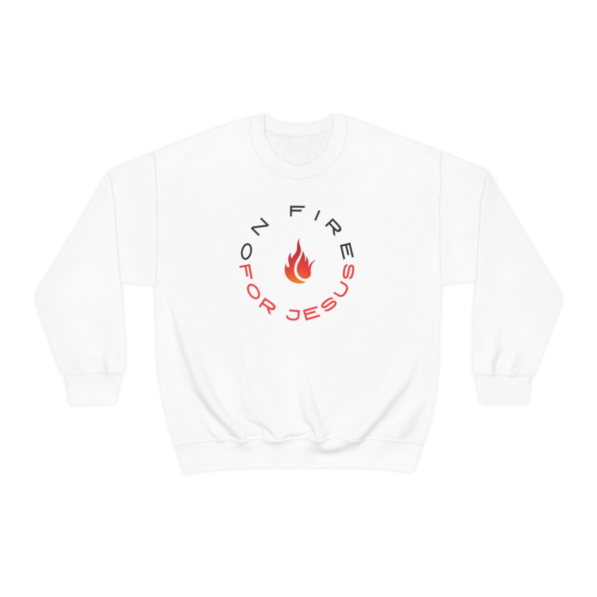 On Fire For Jesus Womens Sweatshirt