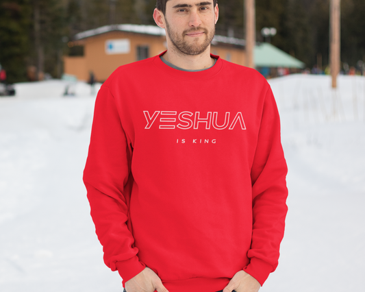 Yeshua Is King mens sweatshirt