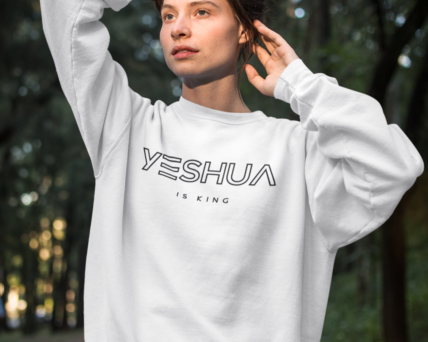 Yeshua Is King womens sweatshirt