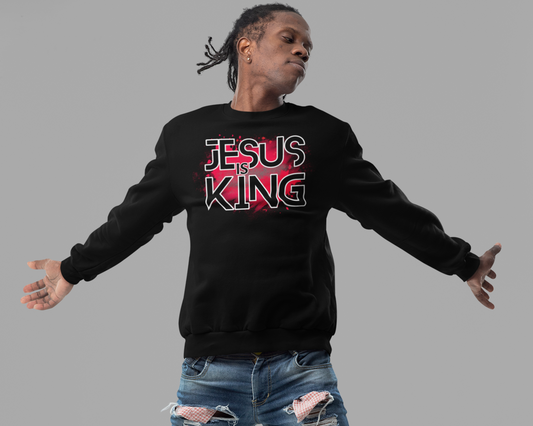 Jesus is King Mens Sweatshirt