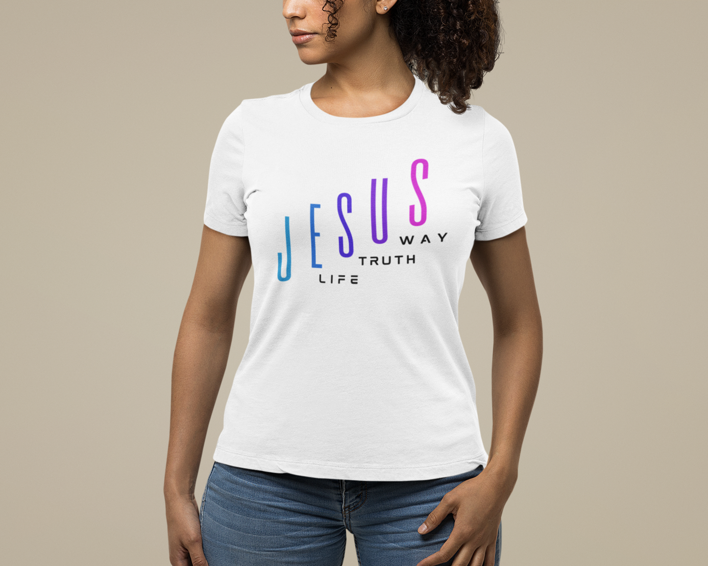 Jesus Way Truth Life Womens T-Shirt