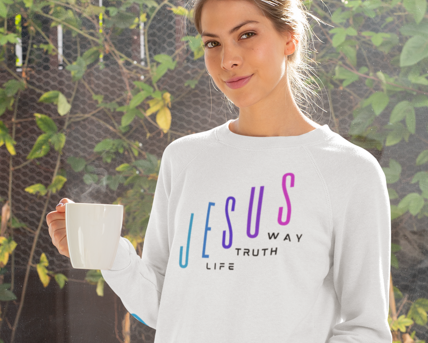 Jesus Way Truth Life Womens Sweatshirt