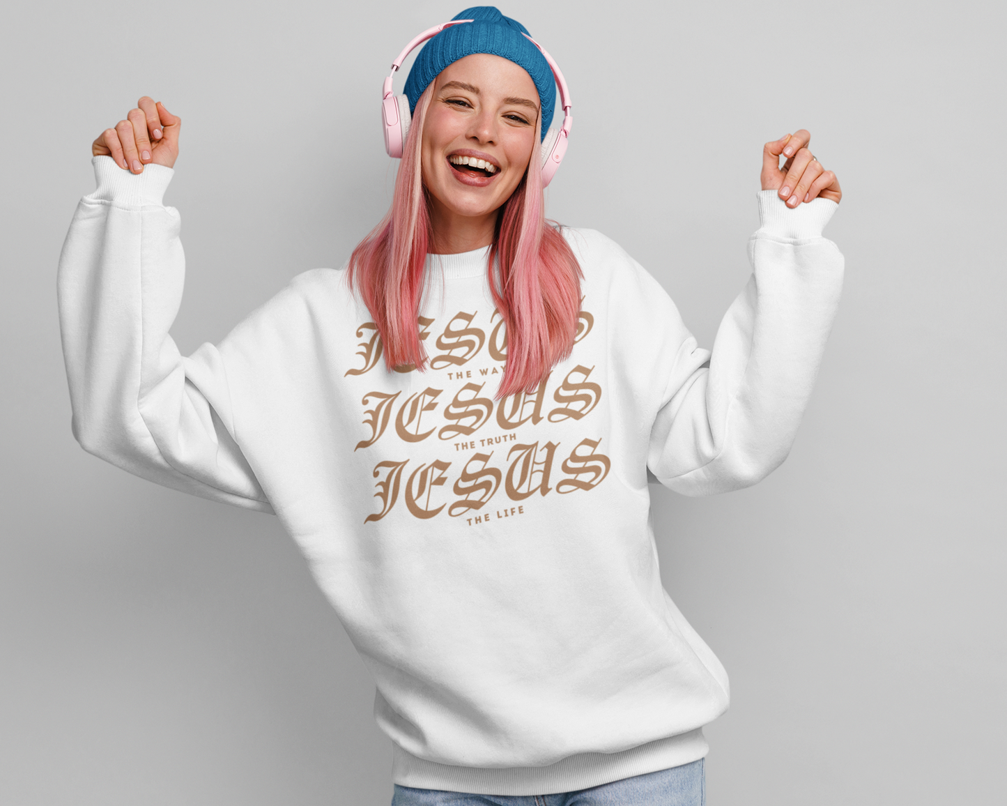 Jesus Way Truth Life Womens Sweatshirt