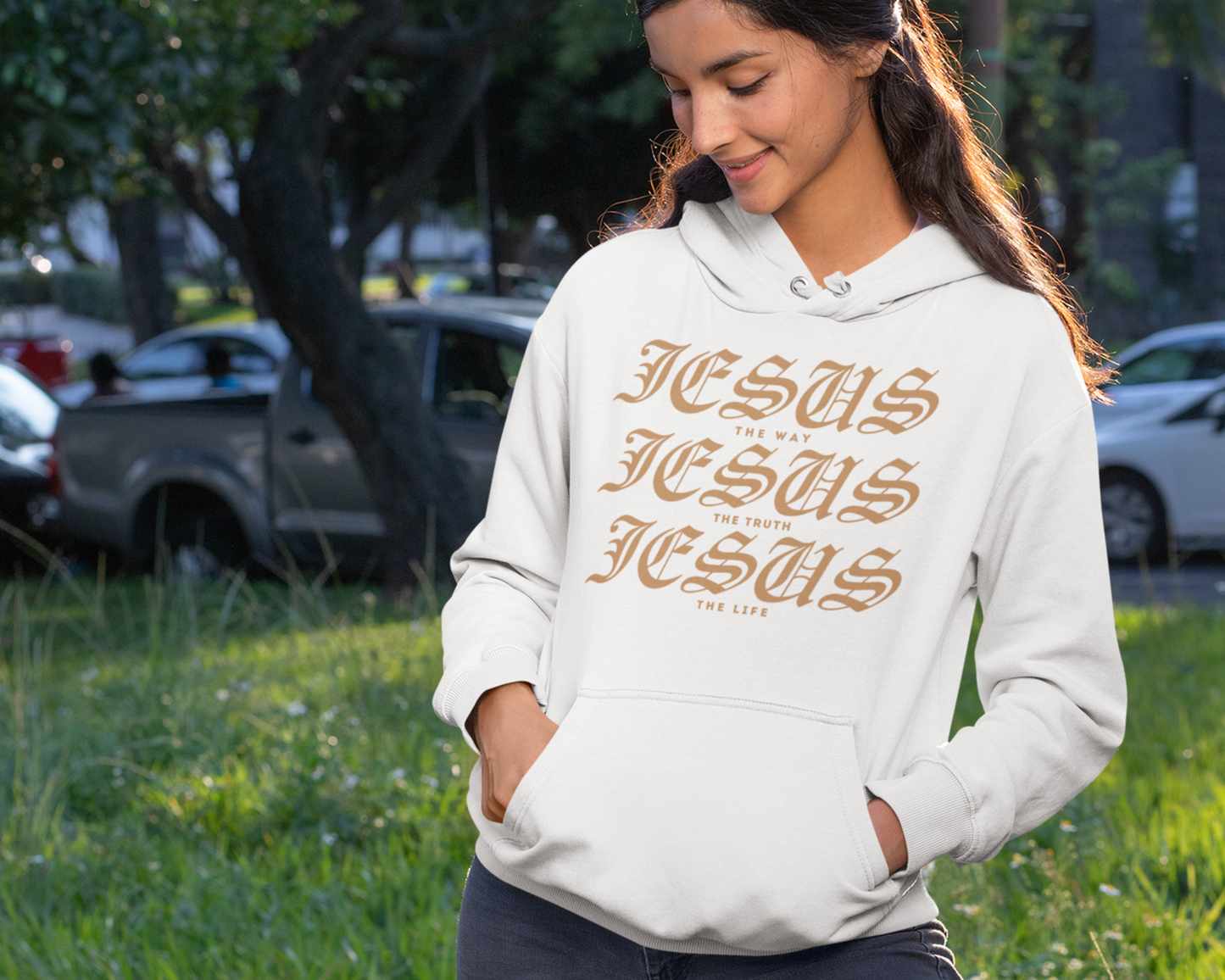 Jesus Way Truth Life Womens Hoodie