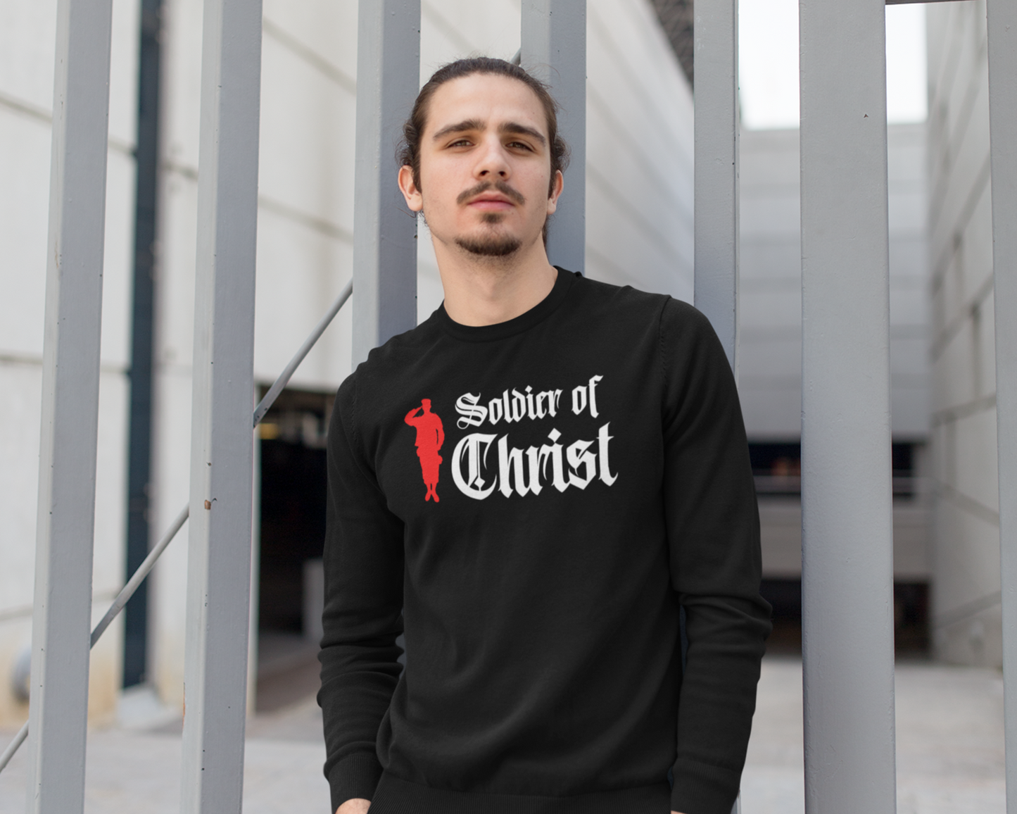 Soldier Of Christ Mens Sweatshirt 2