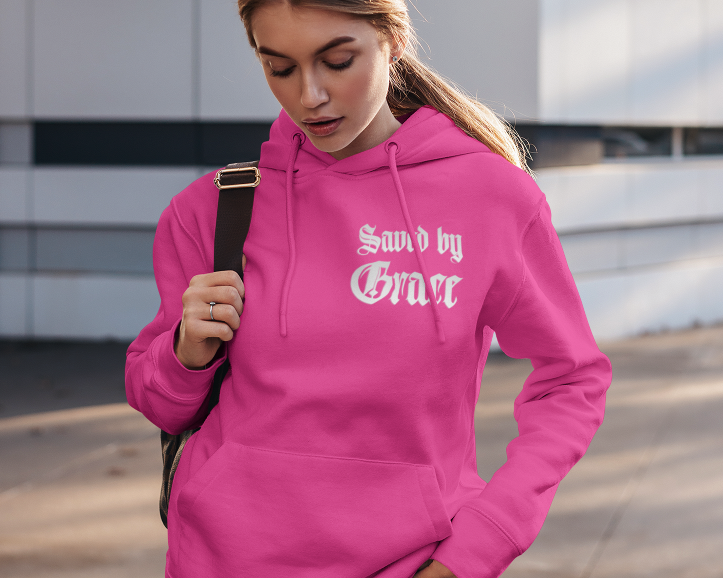 Saved By Grace Womens Hoodie