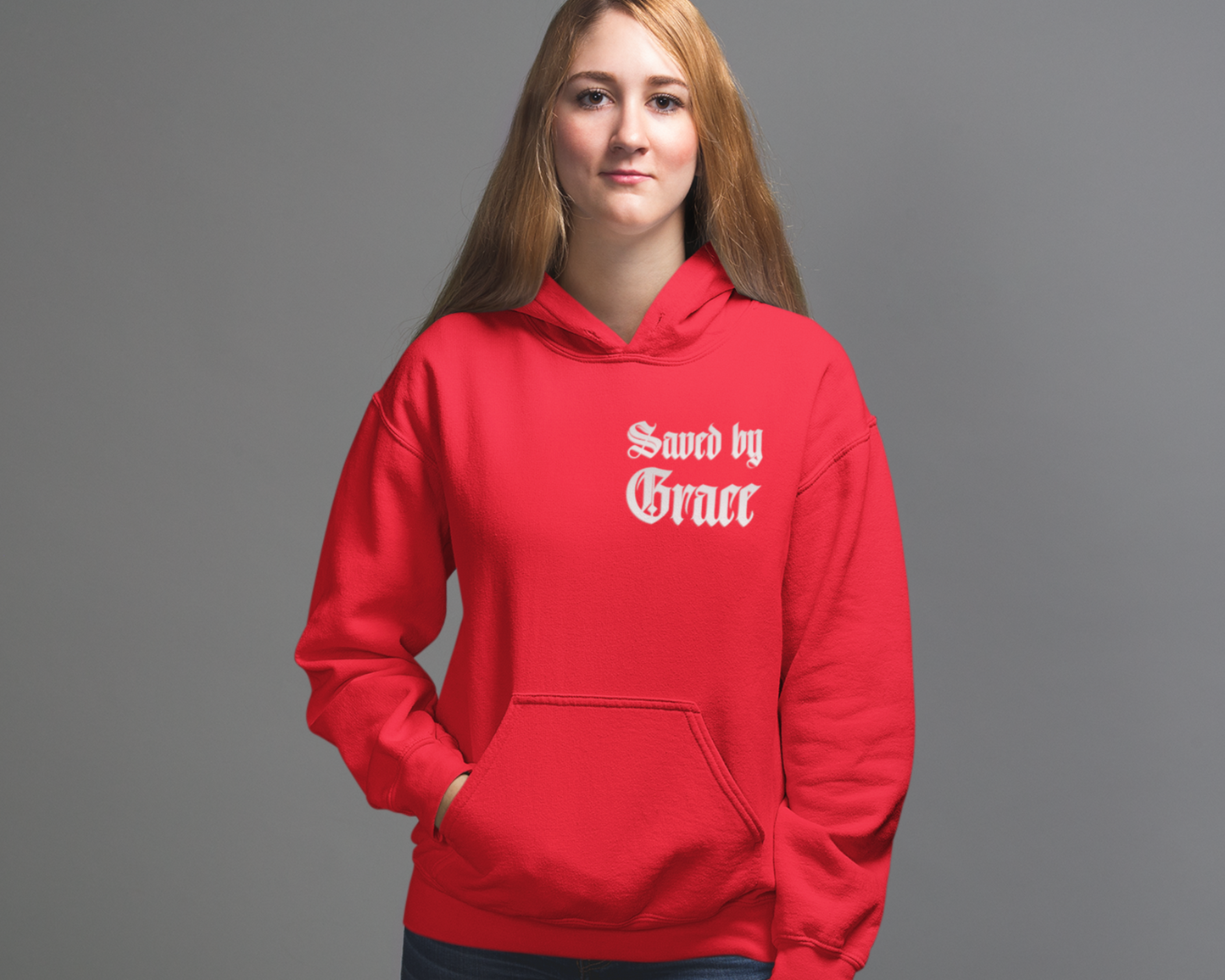 Saved By Grace Womens Hoodie