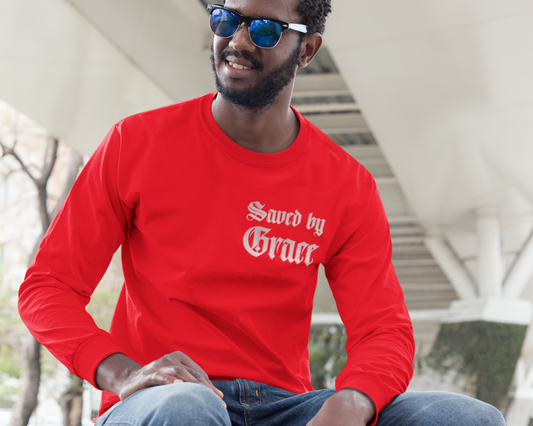 Saved By Grace Mens Sweatshirt