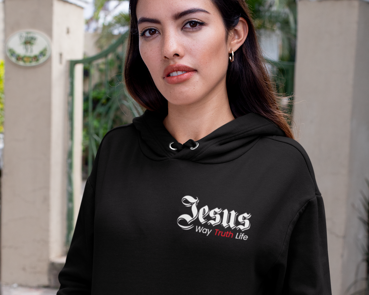 Jesus Way Truth Life Womens Hoodie