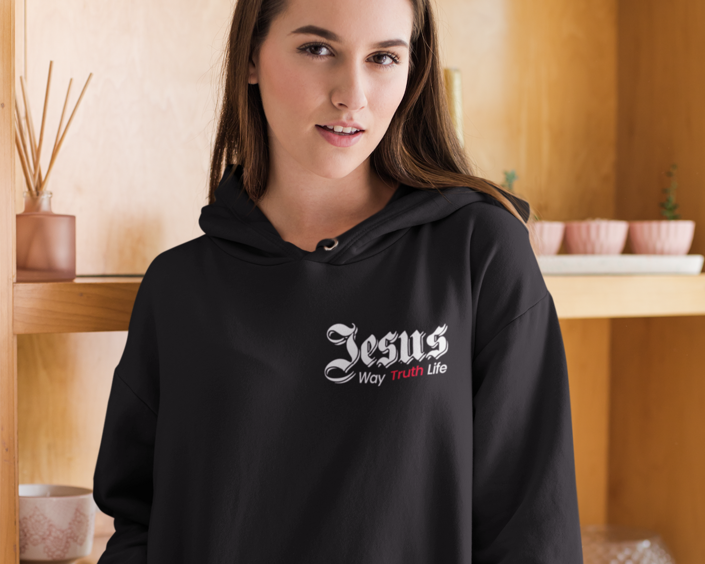 Jesus Way Truth Life Womens Hoodie