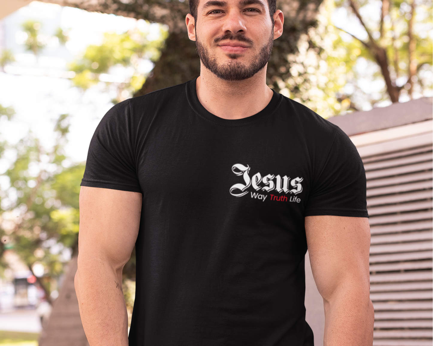 Jesus Way Truth Life Mens T-Shirt