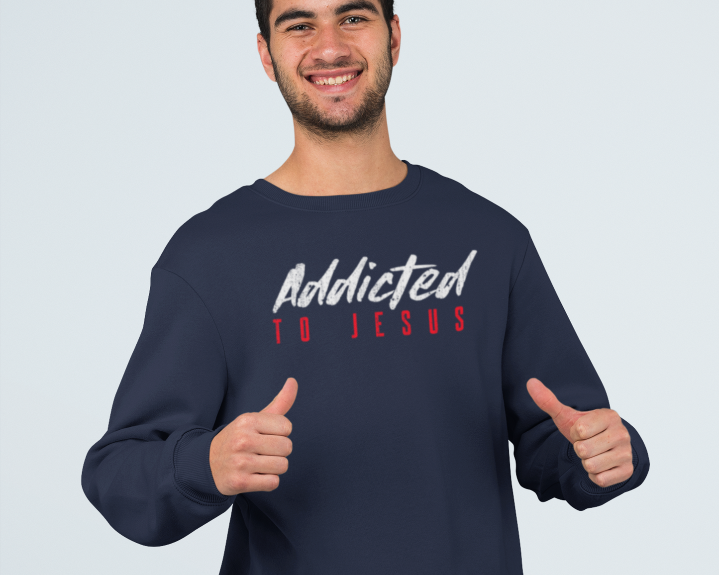 Addicted To Jesus Christian Sweatshirt For Men