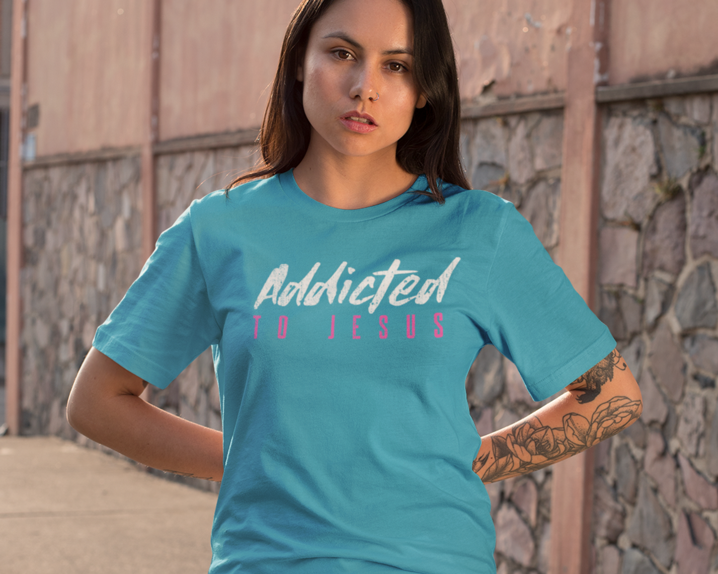 Addicted To Jesus Christian T-Shirt For Women