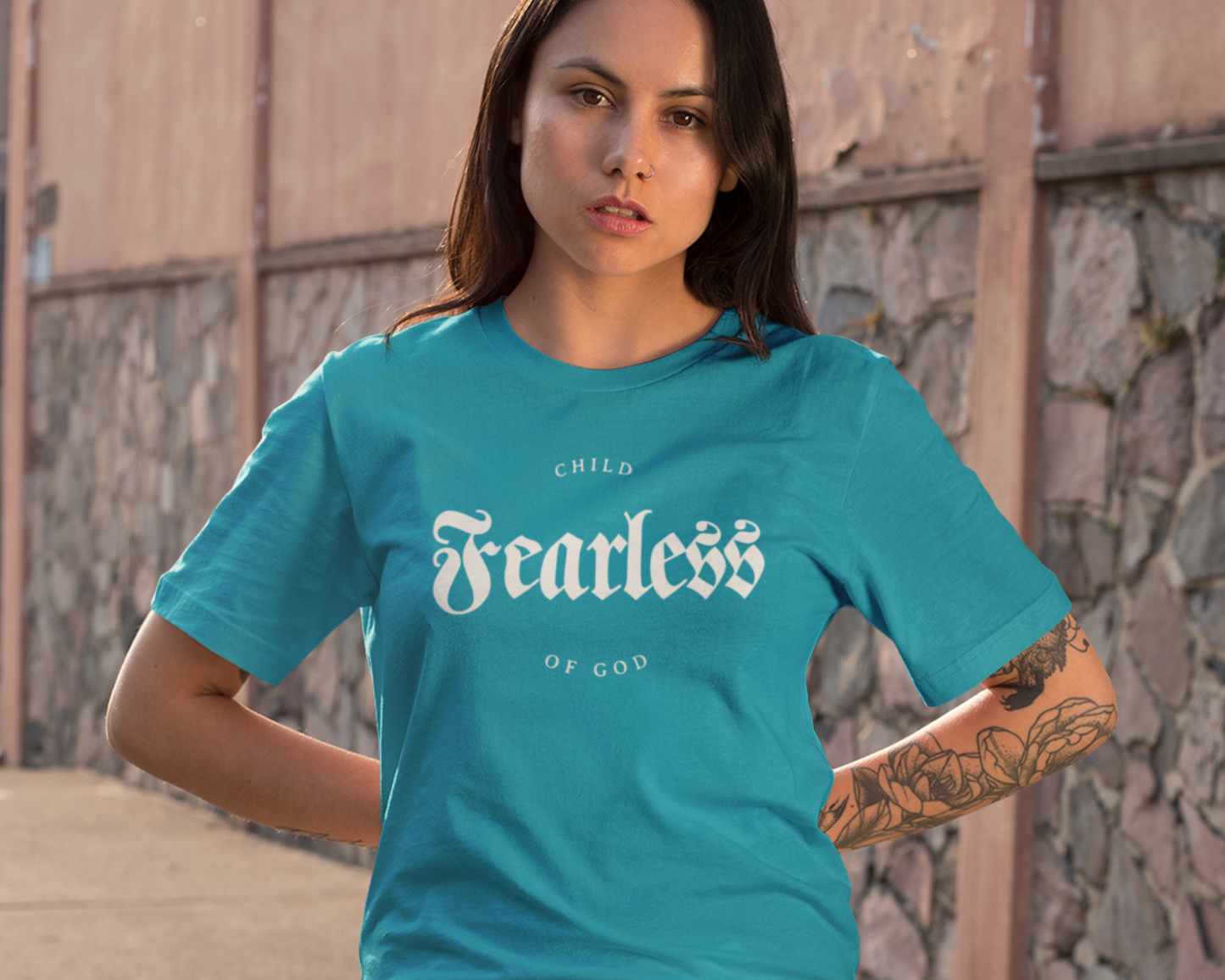 Fearless child of God woman's T-Shirt