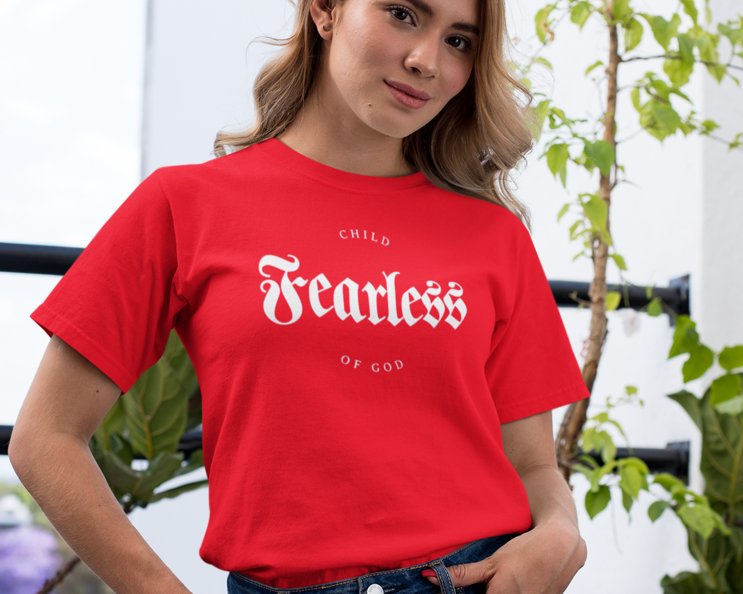 Fearless child of God woman's T-Shirt