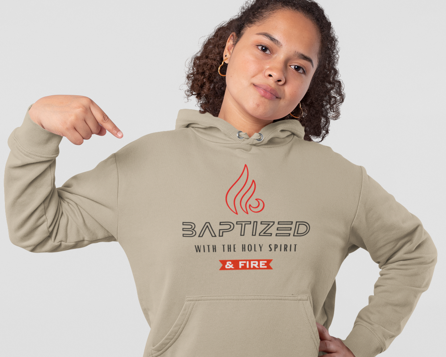 Baptized with the Holy Spirit Womens Christian Hoodie