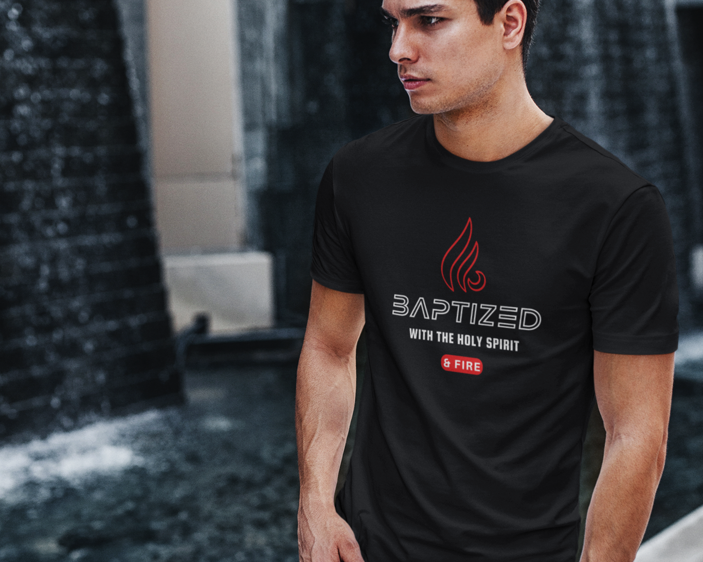 Baptized with the Holy Spirit Mens Christian T-Shirt